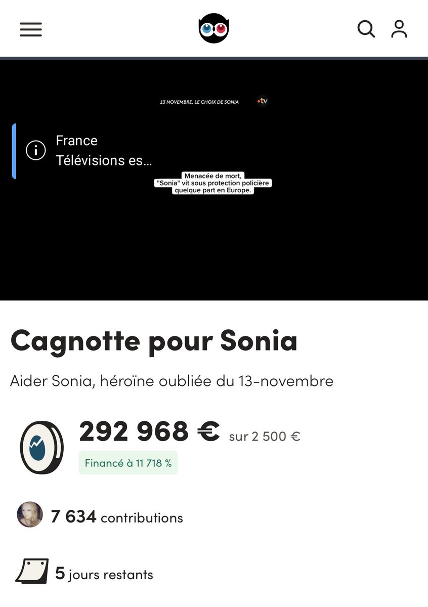 5 jours pour Sonia! fr.ulule.com/cagnotte-pour-…