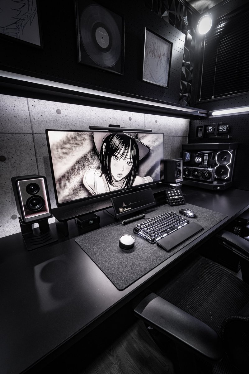 SPACESW モジュラーウォールナットデスクシェルフ設置完了☑️ サブ