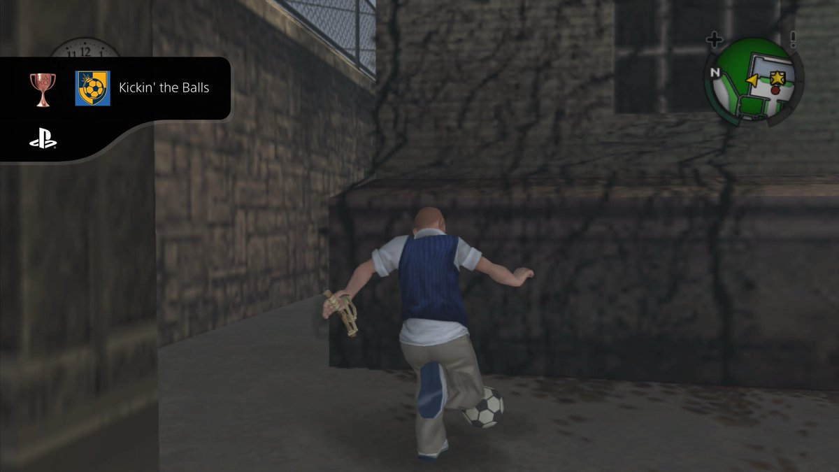 Sidawg2's tweet image. Utilising the PS5 Pros power for what it was designed for - playing the PS2 emulation of Bully/Canis Canem Edit. Nice #trophy name too.