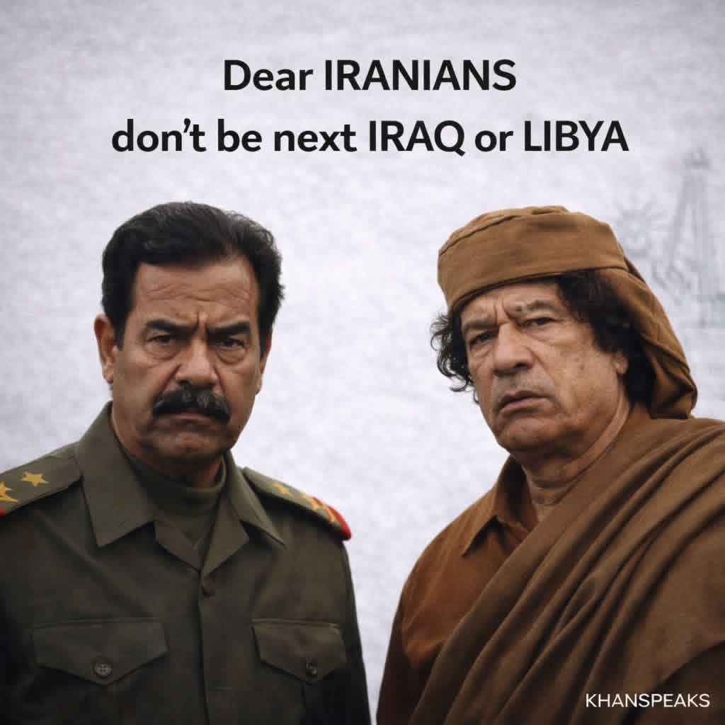 MAwais818's tweet photo. Dear People of IRAN, Stand with LEADER .

The world isn’t worried about your freedom.
It’s worried about your independence

Look  what they did to Iraq.
Look  what they did to Libya.
Both were promised freedom.
#PakistanSupportsImamKhamenei https://t.co/kGMRN84bcC