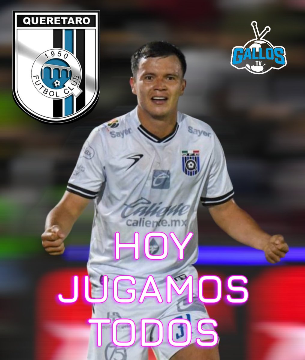 HOY JUGAMOS TODOS ⚪️🔵⚫️

Fecha 1️⃣
#Clausura2026 <a href="/LigaBBVAMX/">Liga BBVA MX</a>
<a href="/PumasMX/">PUMAS</a> 🆚️ <a href="/Club_Queretaro/">Gallos Blancos 🐓</a>
🏟️ Estadio Olímpico Universitario 
🕛 12:00 Hrs.
🖥️ Las Estrellas 
🇪🇪🐔🇪🇪 
#Querétaro #GallosBlancos 
#QFC