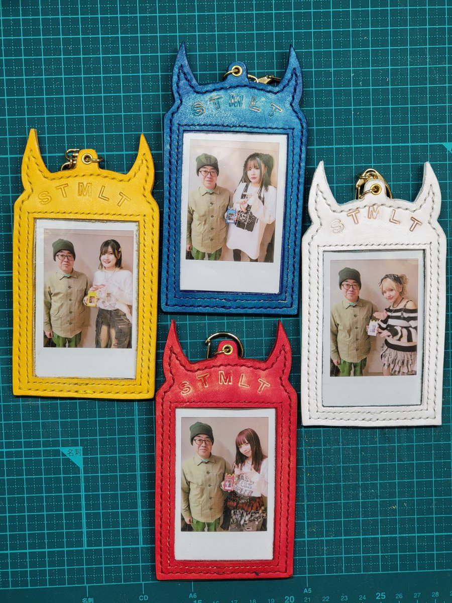 大発表会での写メをチェキにしました～ メンバーカラーのレザーチェキ