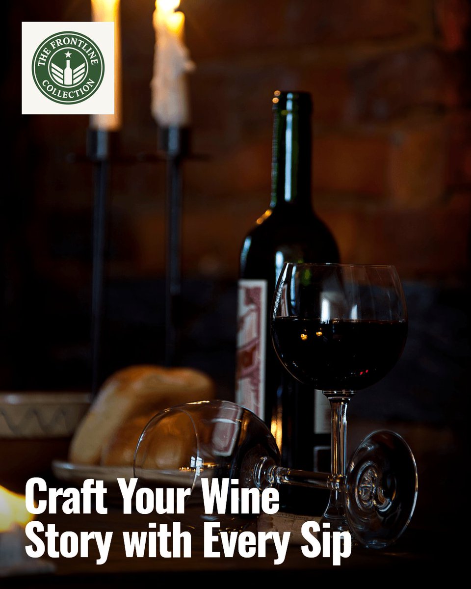TFrontlineC's tweet image. Your wine selection tells a story—make it one worth savoring. The Frontline Collection: crafted with honor, steeped in tradition. Join our Wine Club today and taste the story behind every sip!