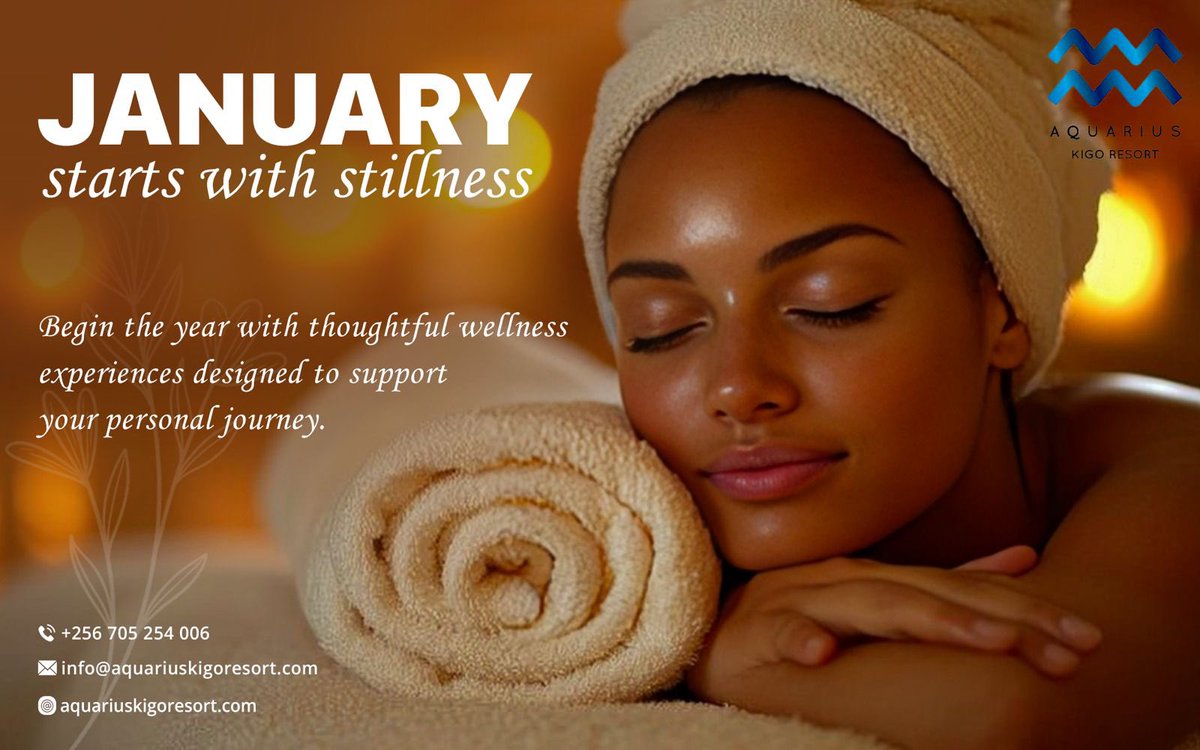 PURITYSPA1's tweet photo. Start your year in stillness.
Reset your rhythm. Reclaim your peace.
Aquarius Kigo Resort offers curated wellness experiences—from soul-soothing spa rituals to serene escapes that honor your journey.

📞 +256 705 254 006
✉️ info@aquariuskigoresort.com https://t.co/hd8Jyg7omq