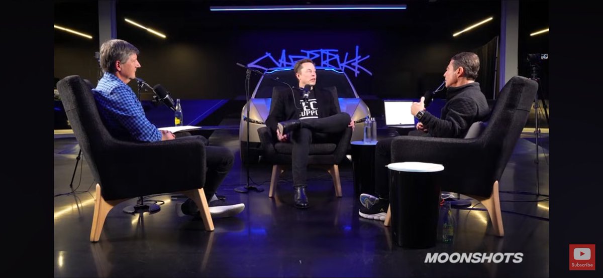 RobinSeun's tweet image. 平时各个大v偶尔来两句暴论。

马斯克这次可以说全程开大，一次爆了一万个暴论😂

日前马斯克接受著名主持人皮特的一次3小时长时间采访，期间马斯克金句频出，爆了如下观点：

1、我们不是走向起点，而是“已经活在起点之中”。

2、AI 进步是指数级的，他自己“每周被震撼好几次”。

3、2026 年实现…