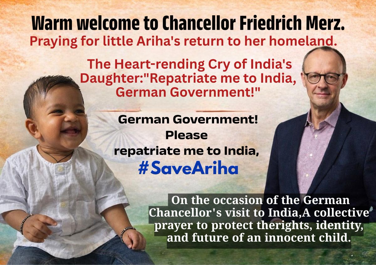 A nation is judged by how it treats the weakest. Protect Ariha’s childhood.
#GermanyReturnAriha
<a href="/_FriedrichMerz/">Friedrich Merz</a> <a href="/tagesschau/">tagesschau</a>