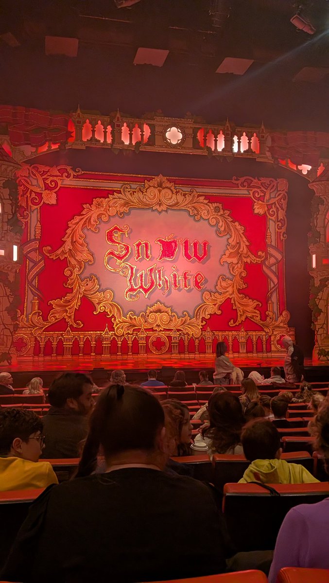 In my seat at Snow White for the first show of the last day I can't wait to see <a href="/MarcPickering/">Marc Pickering</a> <a href="/ben_roddy/">Ben Roddy</a> <a href="/kaneoliverparry/">Kane Oliver Parry</a> and all the incredible cast this afternoon but it's going to be a day of mixed emotions ❤️❤️