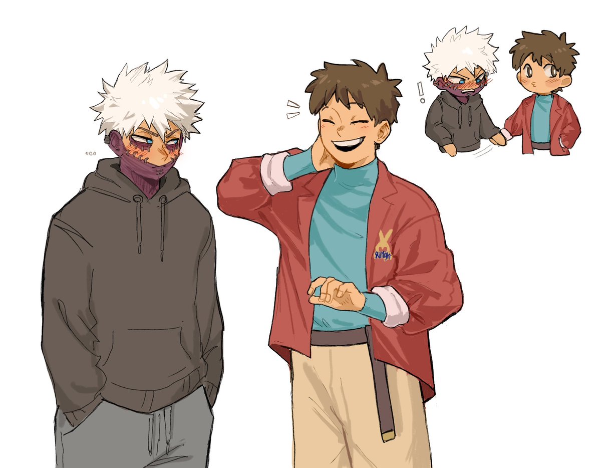 cosmicspidrman's tweet image. The ONE time Touya decides to dress down is the one time Koichi decides to dress up but he looks cute so Touya can forgive him #fireant #toukoi SHOUTOUT TO @miauiz FOR THIS ADORABLE C*MMISSION !!!