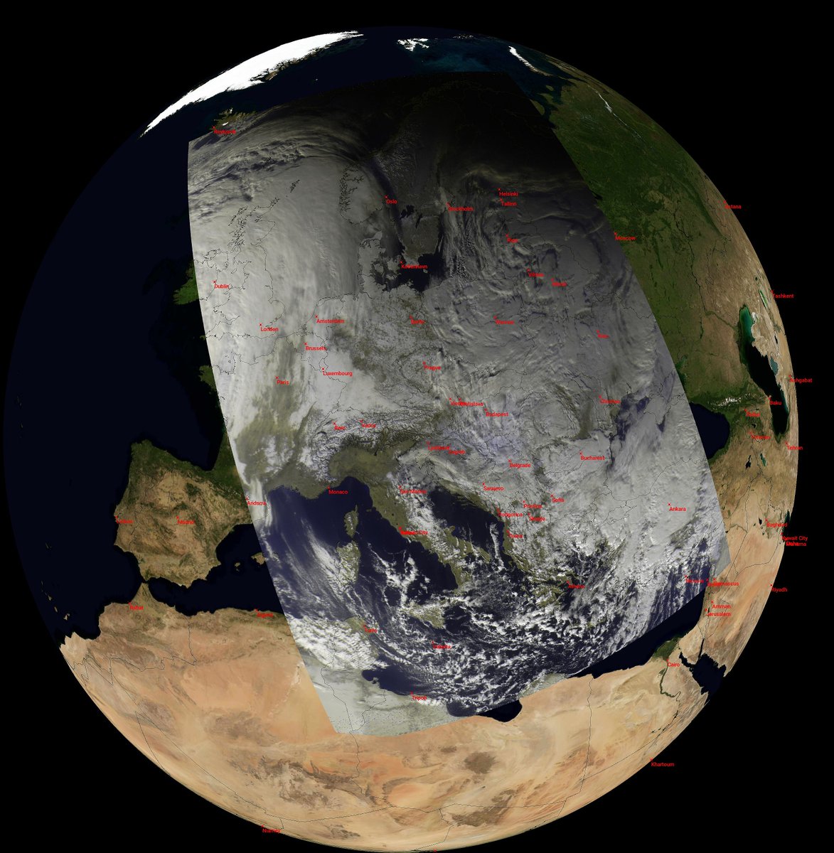 Meteor M2-4 HRPT live via #satdump handtracked / a beautiful winter ...