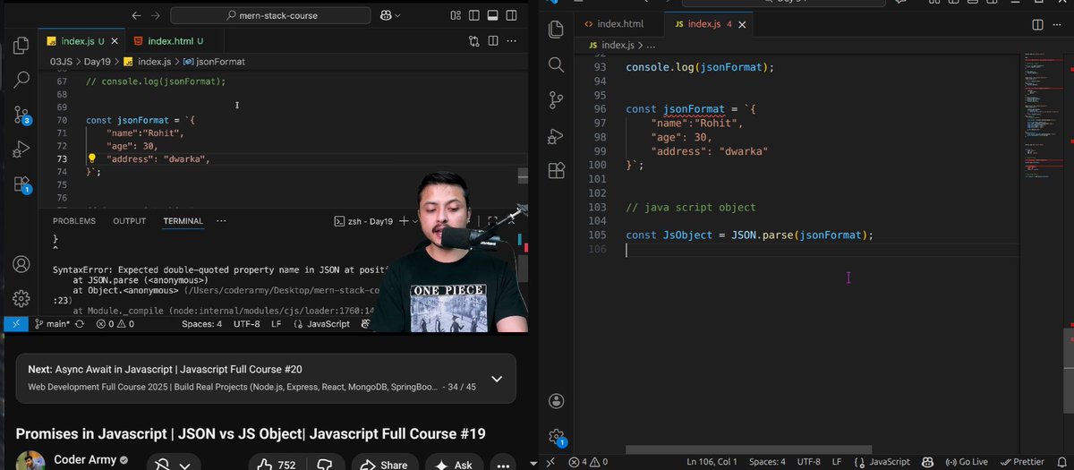 Manikya_Rathore's tweet photo. ✅ Day 34 of #Defence with @rohit_negi9 and @adityatandon02
Promises clicked today.
A Promise = placeholder for a future value
States are strict: pending → fulfilled / rejected
Async JS feels logical now.
#JavaScript #Promises #AsyncJS #WebDevelopment #MERN #DefenceChallenge https://t.co/HnO2dtpYUG