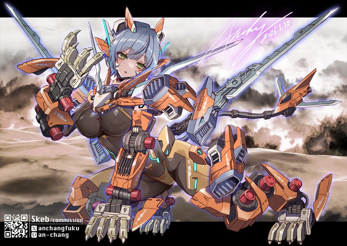 anchangfuku's tweet image. Limina Alteri × Liger Zero Schneider (ZOIDS)
Fanart commissioned via Skeb.
Thanks to the requester for the opportunity!

This is a fan work.