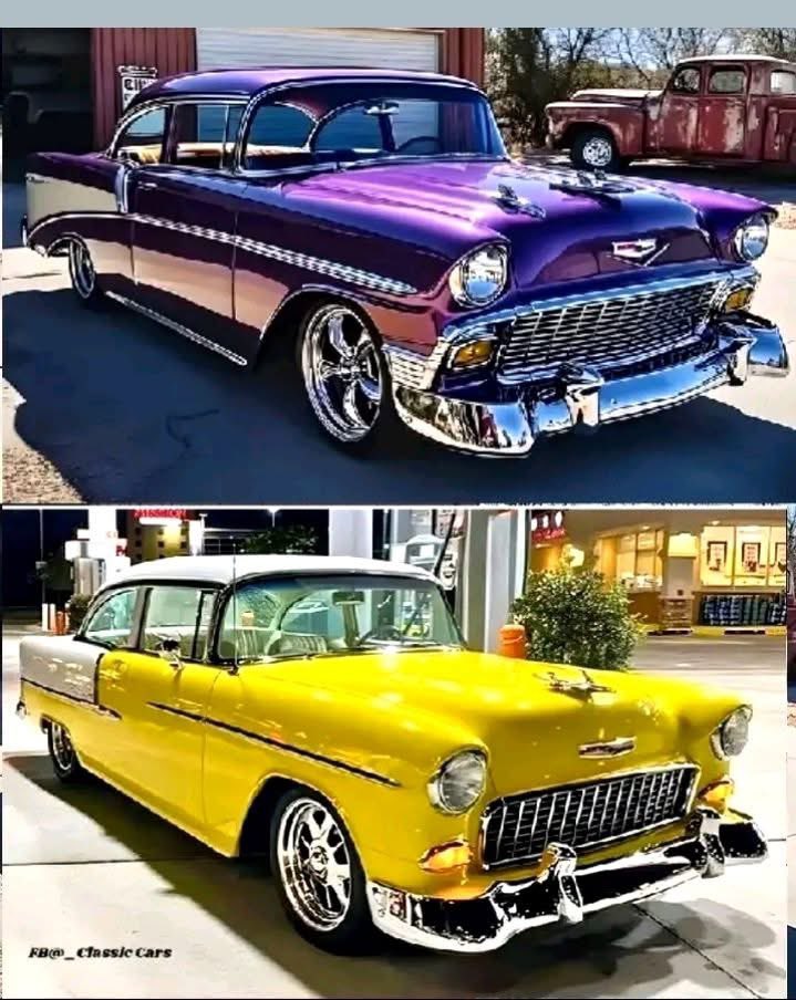 CarManToday's tweet photo. 1955 and 1956 Chevy Bel Air ๐บ๐ธ๐บ๐ธ
#musclecarsdaily #musclecarspictures #oldcars #retrocars #ClassicMuscleCars #americanmuscle #RetroRides #vintagevibes #carculture https://t.co/X6XyW23E5x
