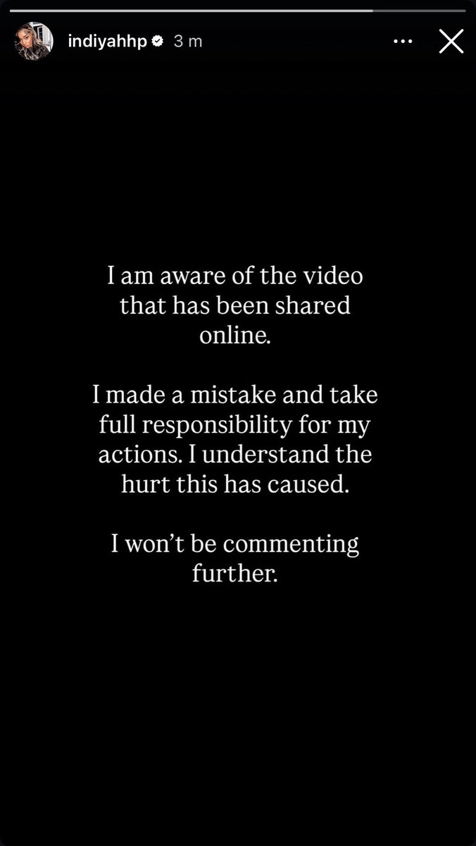 speedybrute's tweet image. Indiyah Polack RELEASES a statement after getting CAUGHT kissing Marlon

“I made a mistake and take full responsibility”