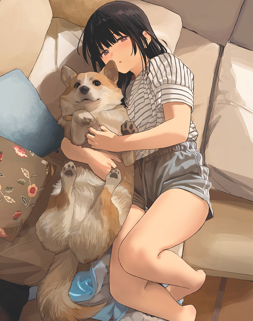 「#犬の日 猫だけじゃなくて犬も愛してるぞ!𝓑𝓘𝓖 𝓛𝓞𝓥𝓔」|もりちかのイラスト