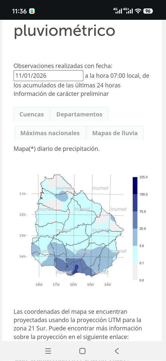 Buenas lluvias en todo el país <a href="/Inumet_/">Instituto Uruguayo de Meteorología</a>