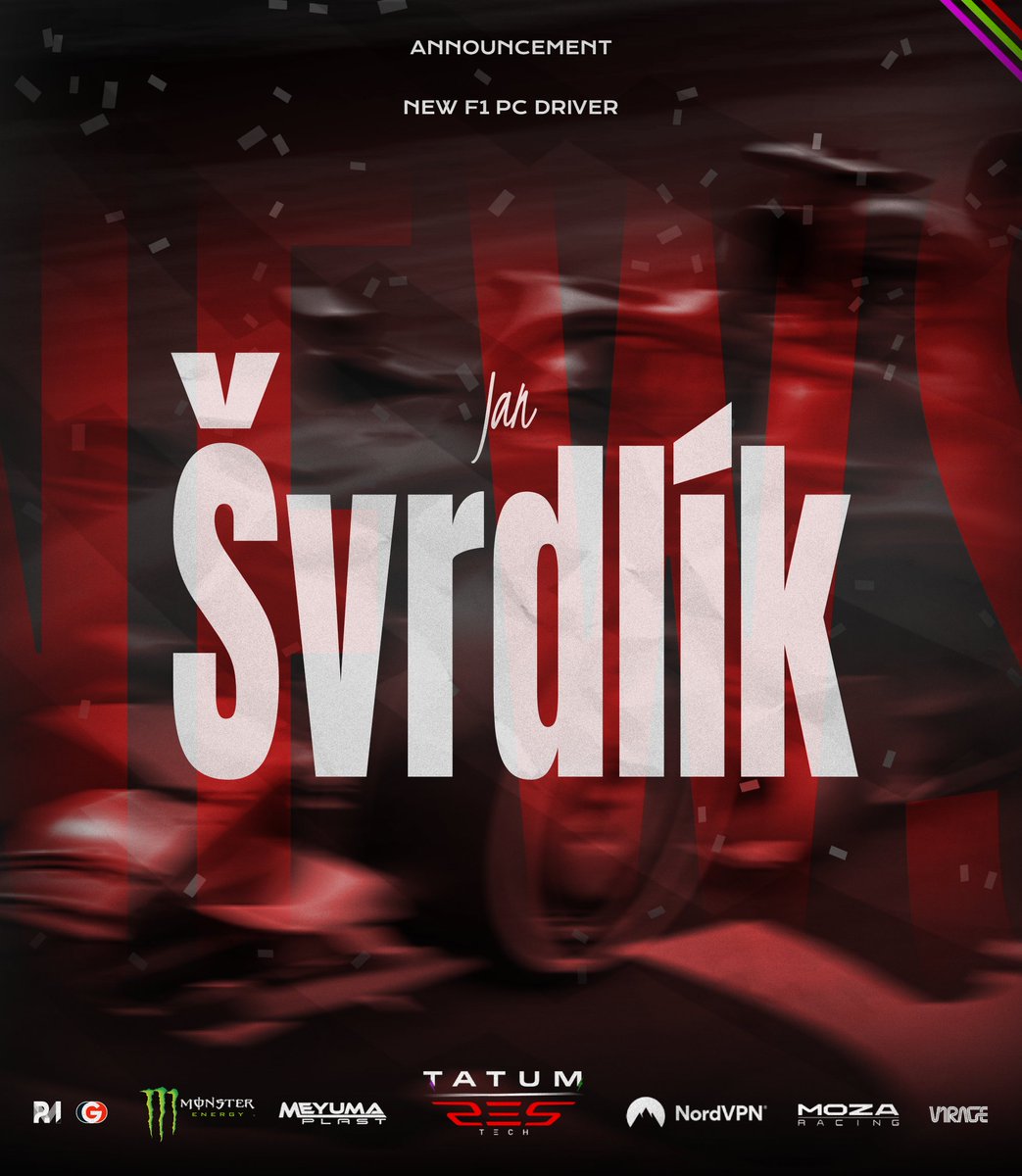Please welcome <a href="/svrdlikjan/">Jan Švrdlík</a>  to Tatum Res-Tech! 

The 20 years old Czech Driver🇨🇿, joins Tatum Res-Tech as part of the TRTFamily.
With commitment, motivation, and a strong competitive mindset, Jan is ready to grow within our environment and represent TRT!

#TRTFamily #SimRacing
