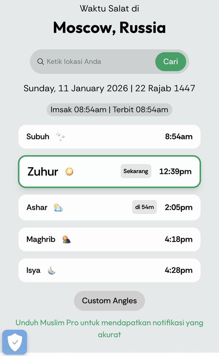Perhatikan waktu salat Subuh dan Magrib. Kayaknya tahun ini puasa di Rusia aja 😂 

#russia #ramadhan #islam