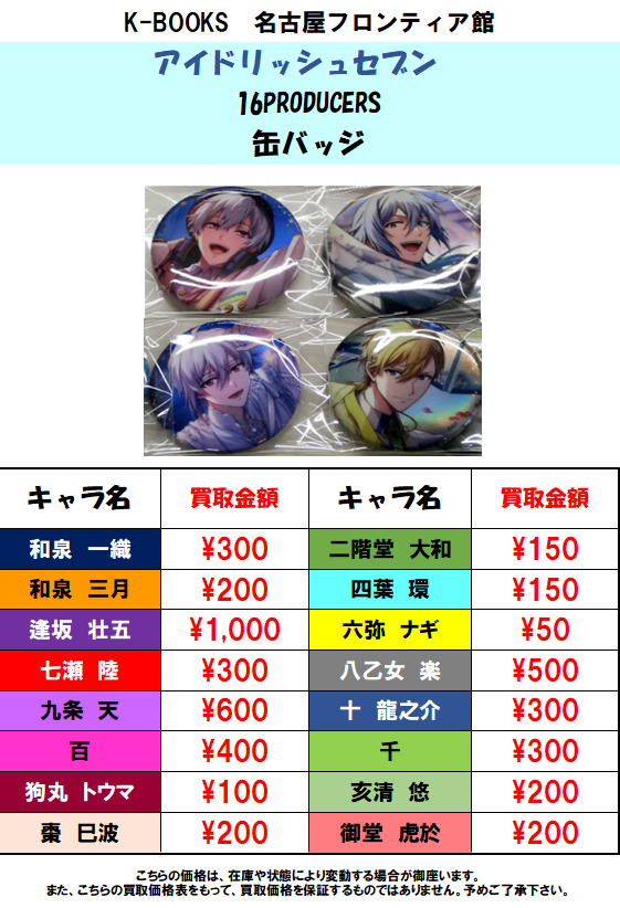 アイナナ アイドリッシュセブン 楽 壮五 龍之介 千 ナギ 缶バッジ アイドリッシュセブン 缶バッジ 16 STAR SIGNS 逢坂壮五 A 【2025年11