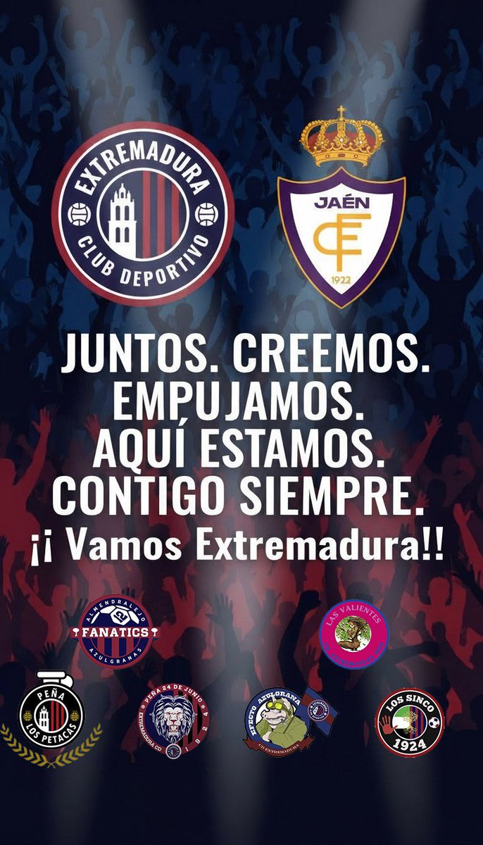 fepecdext's tweet image. No es solo un partido.
Es creer, empujar y estar siempre.
Con el CD.Extremadura, pase lo que pase. 🔴🔵