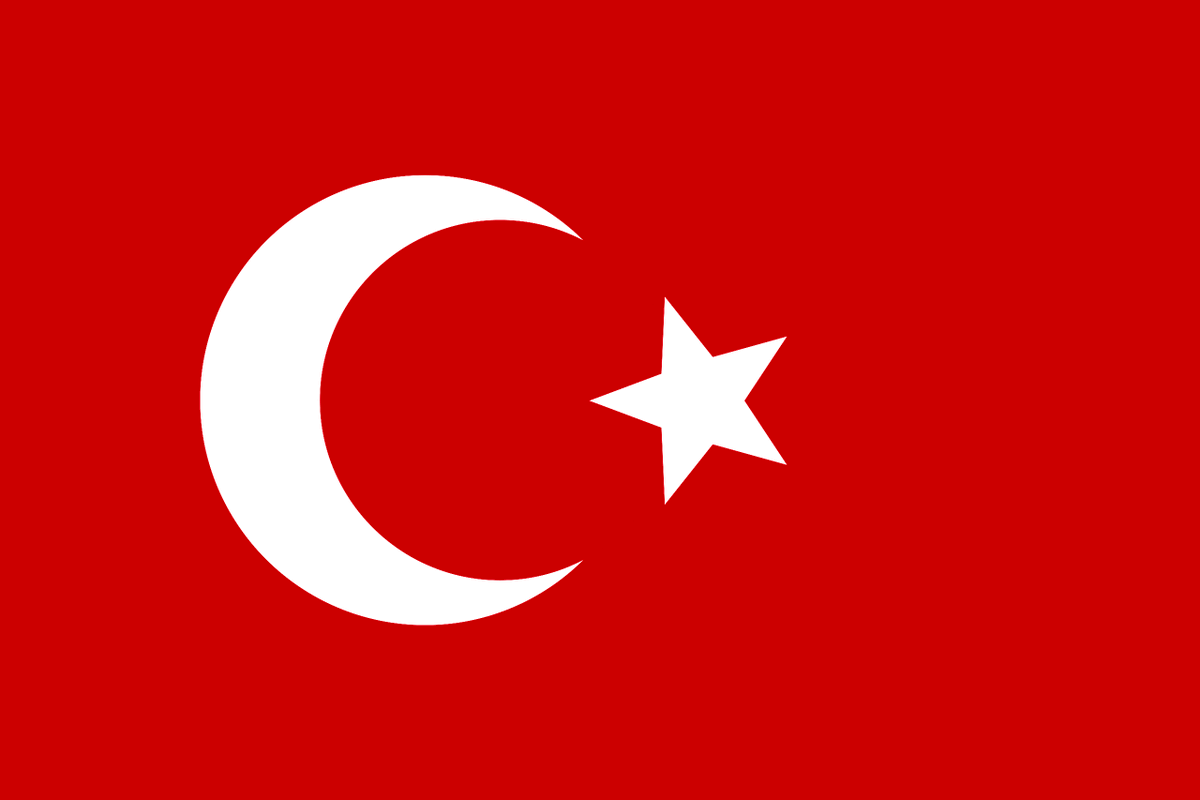 TurkishCentury's tweet image. Expert Eye 👀 -- This is **not** a Turkish flag, which features a thinner crescent &amp;amp; star on slightly brighter red. This is the flag of the #Ottoman Empire; representing over 50 distinct millets (ethnic/linguistic groups) including Arabs, Turks, Greeks, Armenians, Albanians,