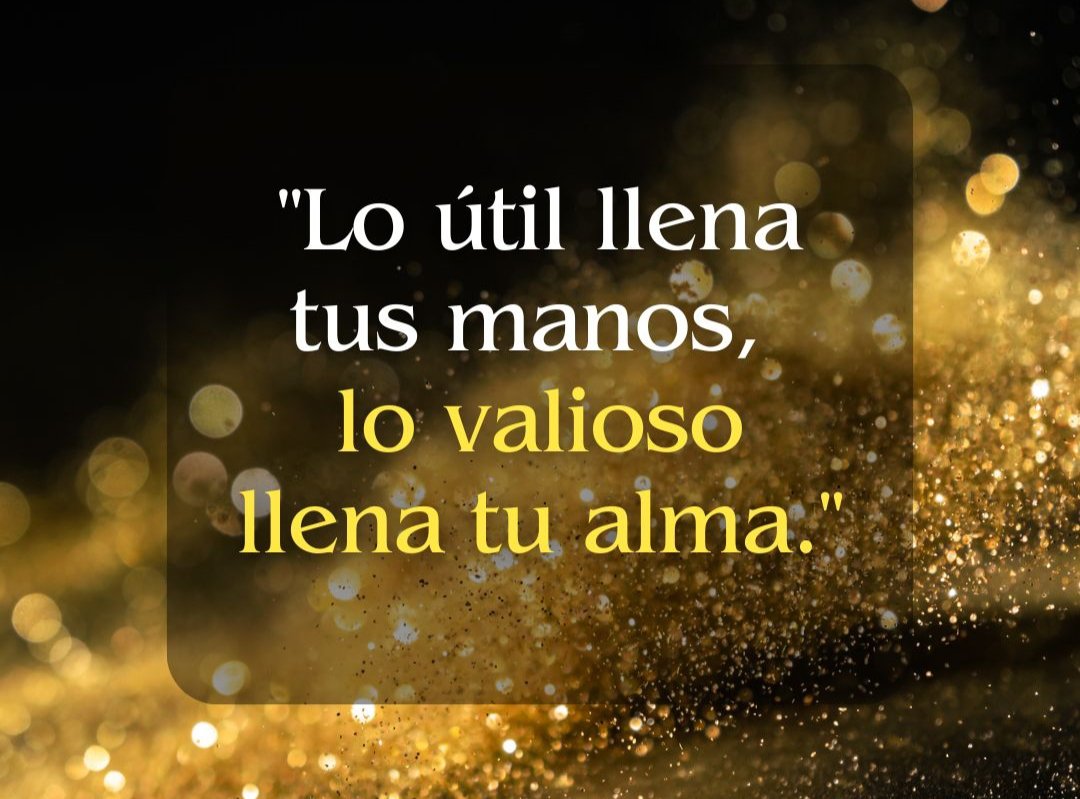 "Quizás una de las cosas que más necesitamos es aprender a distinguir entre lo útil de lo valioso. Un sacacorchos es útil. Un abrazo es valioso. Una puerta es útil. Un atardecer es valioso. Un mechero es útil. Una amistad es valiosa.
Casi siempre, lo útil es más caro que lo