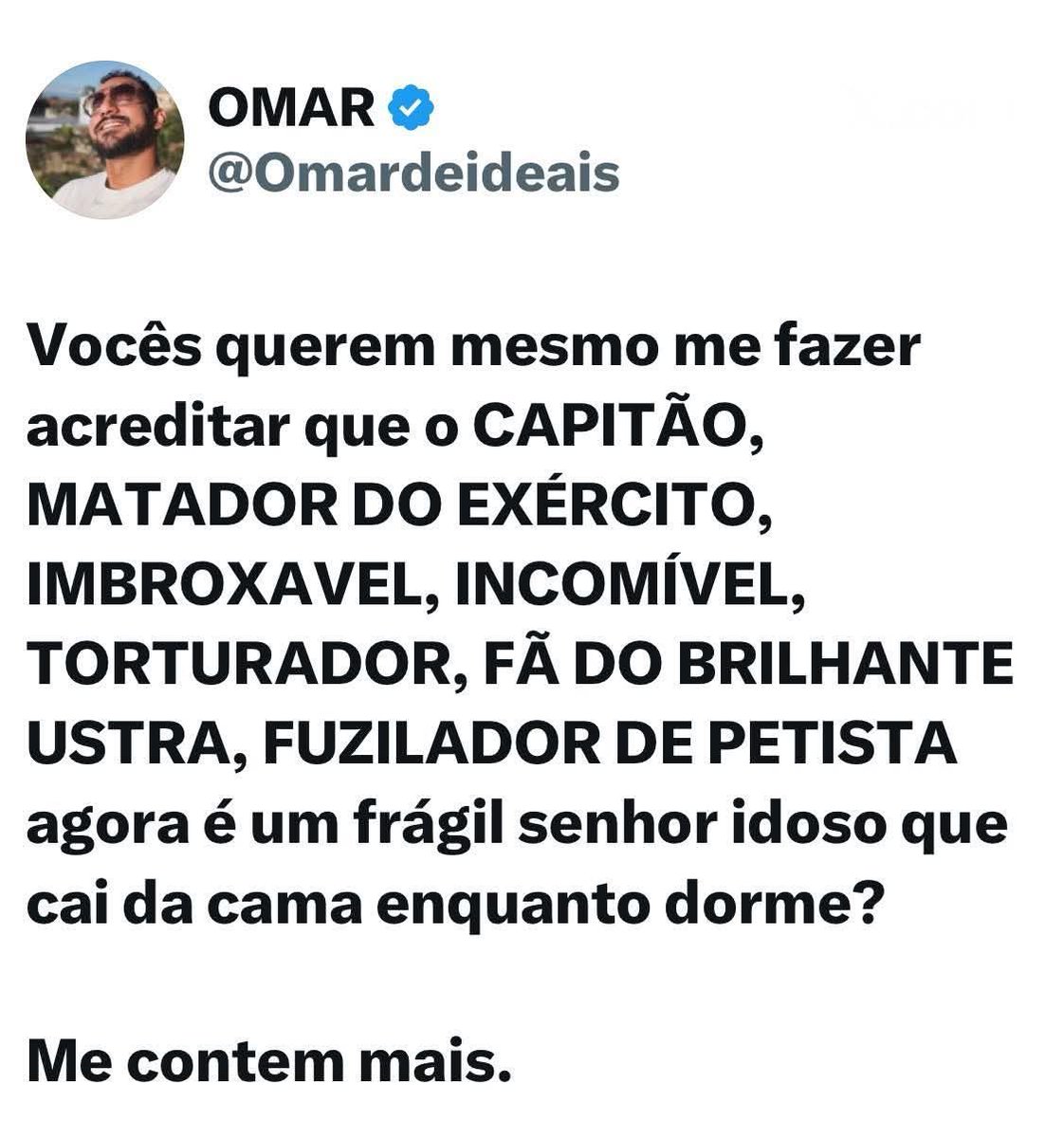 Viveu de Mentira, mas vai morrer na Verdade !!! 
Até pagar TUDO que cometeu enquanto Mentiu.. Aqui se Mata ( 650.000 pessoas esperando vacinas) Aqui se paga. Viva !!! a Constituição Brasileira!!!