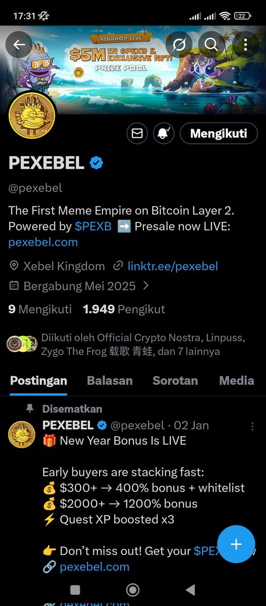 jack_super15's tweet image. Lfgooo... 

@Siwicatur2 
@chiko270782 
@RepRiper

0xF02EcefC78A54E236bF1b41DCFc5aDde42D4EAaa

#Pexebel $PEXB #Airdrop #giveaway