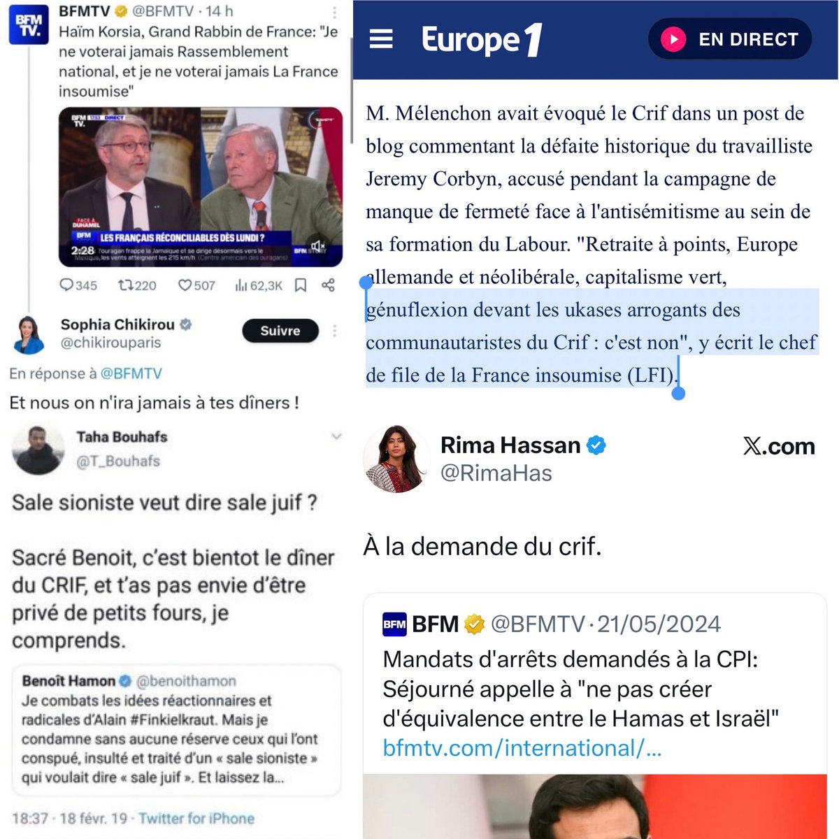 EddySardou's tweet image. Yves Bouteiller (LFI) a été exclu pour avoir écrit sur Facebook : “Le CRIF dirige la France”.

En fait, il a été exclu pour avoir dit exactement la même chose que JL Mélenchon, Sophia Chikirou, Rima Hassan ou Taha Bouhafs. 

Eux, évidemment, n’allaient pas s’exclure eux-mêmes.