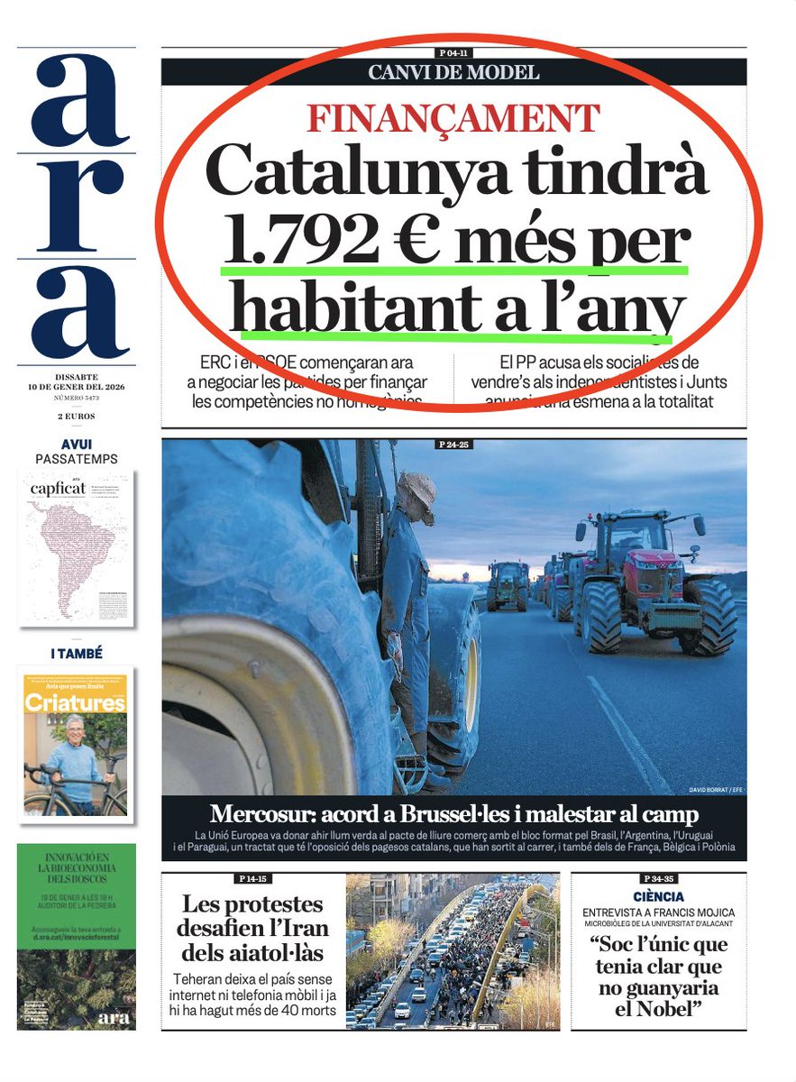Ahir el diari Ara va publicar aquesta portada.
Però els números no quadren.
Aquí desmuntem un intent deshonest de desinformació subvencionada amb els nostres diners. 🤬
Es llegeix en 7 minuts: 
mailchi.mp/octuvre/portad…
Que corri.
Bon dia.