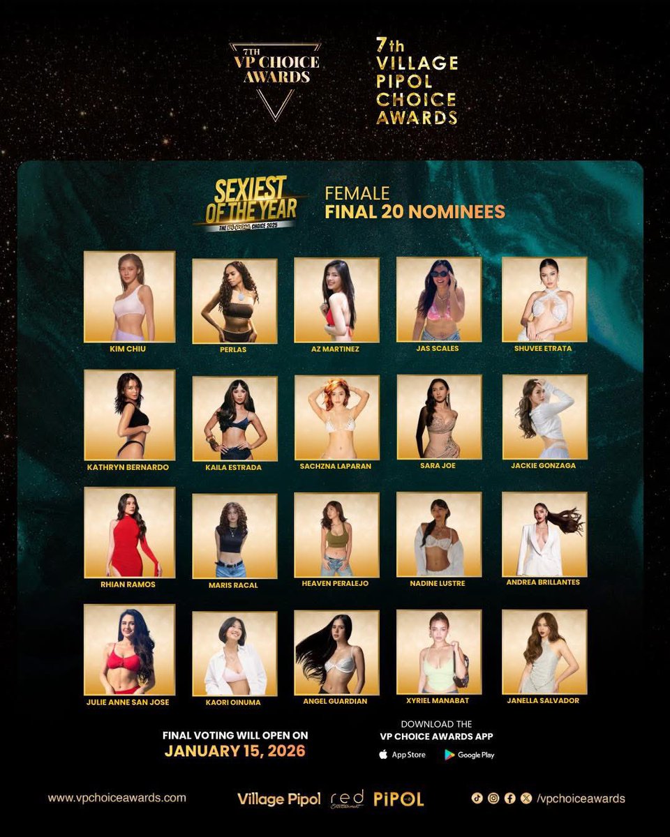 hourlyKimPau's tweet image. Reminder 📢📢📢

The #7thVPChoiceAwards voting for Sexiest Male and Female will  officially opens on January 15, 2026, exclusively via the VP Choice Awards App and the Web Voting Portal. 
#KimChiu #PauloAvelino