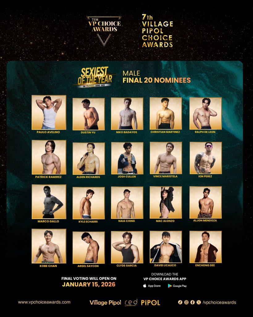 hourlyKimPau's tweet image. Reminder 📢📢📢

The #7thVPChoiceAwards voting for Sexiest Male and Female will  officially opens on January 15, 2026, exclusively via the VP Choice Awards App and the Web Voting Portal. 
#KimChiu #PauloAvelino
