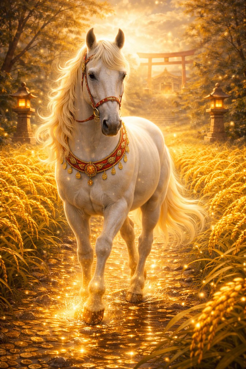 8Tamayo8's tweet image. もし今スマホを
開いて幸運の白馬を見れた
ラッキーなあなたへ✨

特別な巫女の祈りを
込めたこの画像、

3日以内から、急に——
お金に好かれる人生が始まります。

白い神馬が財布に福を運び込み、
お金の悩みが全て消し飛ぶほどの
最幸の2026年を引き寄せます✨…