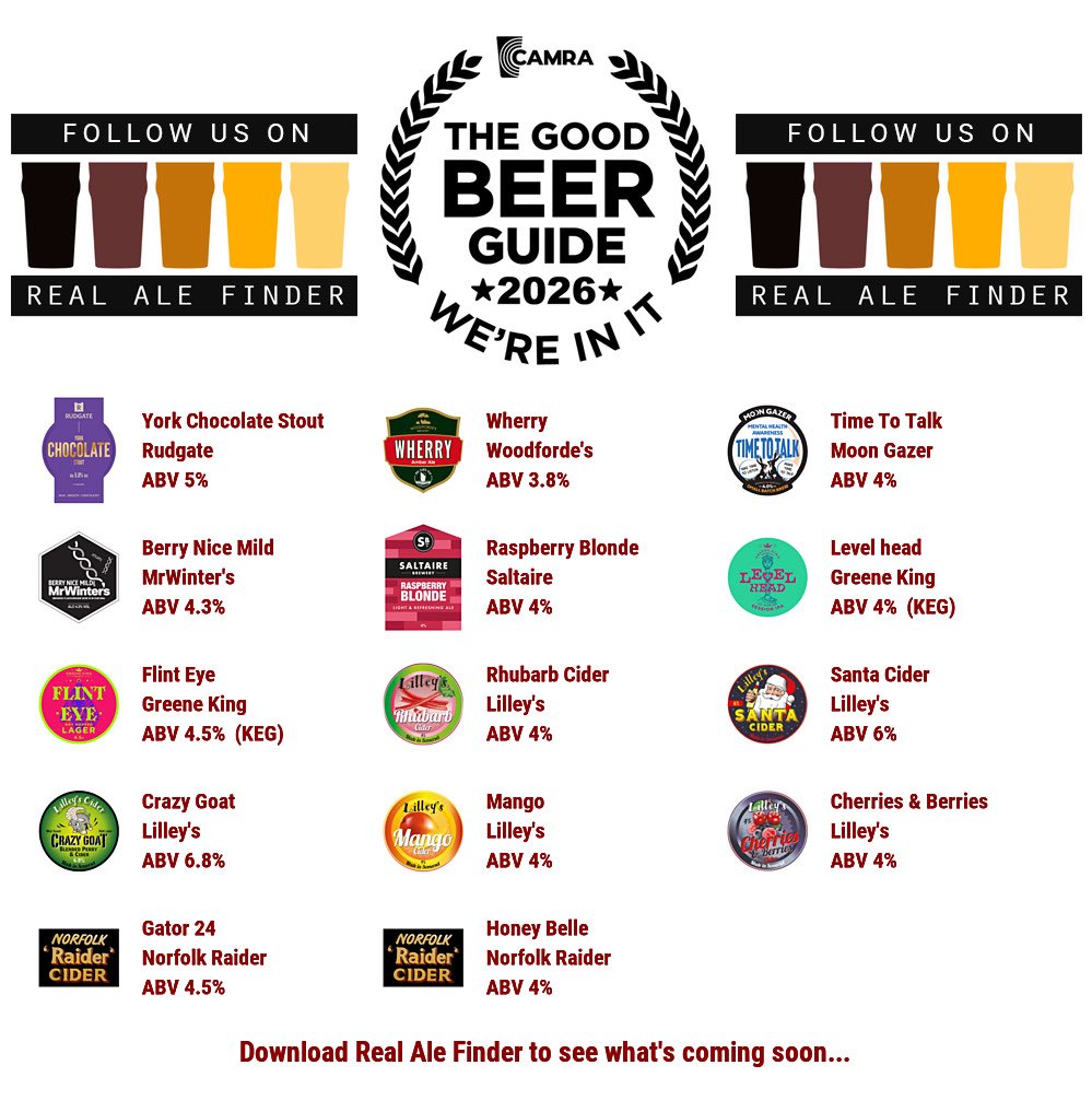 Lollards_Pit's tweet image. ⁦@NorwichCityFC⁩ Match Day 
#FAcup Open from 11am 🕚 
Beer Board: bit.ly/2op69fb
#goodbeerguide @CAMRA_Official @rudgatebrewery @WoodfordesBeer  @moongazerale @wintersbrewery @SaltaireBrewery @greeneking @lilleyscider @RaiderCider 
#RealAleFinder #CityOfAle