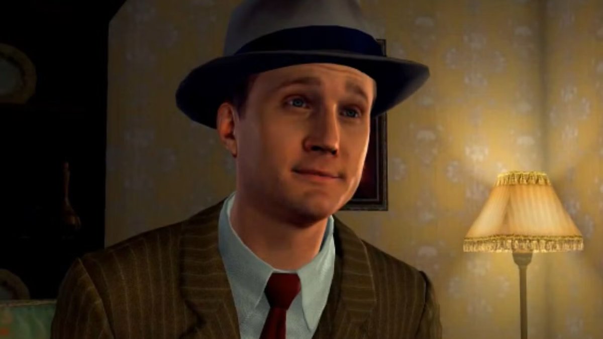 L.A. Noire can be hilarious at times. 

A widow will be crying her eyes out over the death of her husband (she’s innocent), and Cole will just looking at her like this: