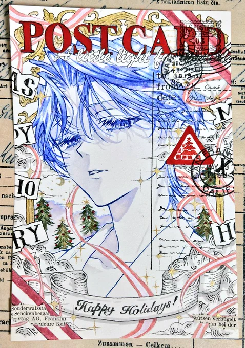 インクイラスト2枚目～～!!
#アナログイラスト 
#万年筆インク 