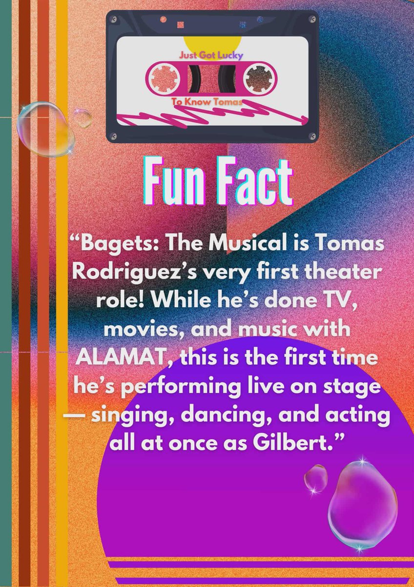 From P-pop stage to the theater spotlight! 🌟 
ALAMAT’s Tomas Rodriguez is taking on his first theater role as Gilbert in #BagetsTheMusical! 🎭 
Witness him sing, dance, and act his heart out—live on stage! ✨

#ALAMAT_TOMAS #ALAMAT
#BAGETSTHEMUSICAL #JustGotLuckyToKnowGilbert