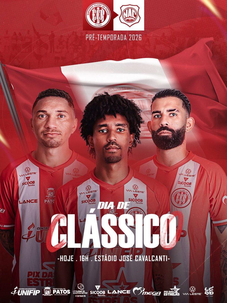Dia de clássico no JC! Hoje tem Terror do Sertão em campo, é #DiaDePato! 🇵🇪

⚽️ Nacional x Esporte 
🏟 José Cavalcanti 
⏰ 16h00
🏆 Amistoso

#EsporteDePatos 
#OTerrorDoSertão
#VaiPraCimaDelesPato