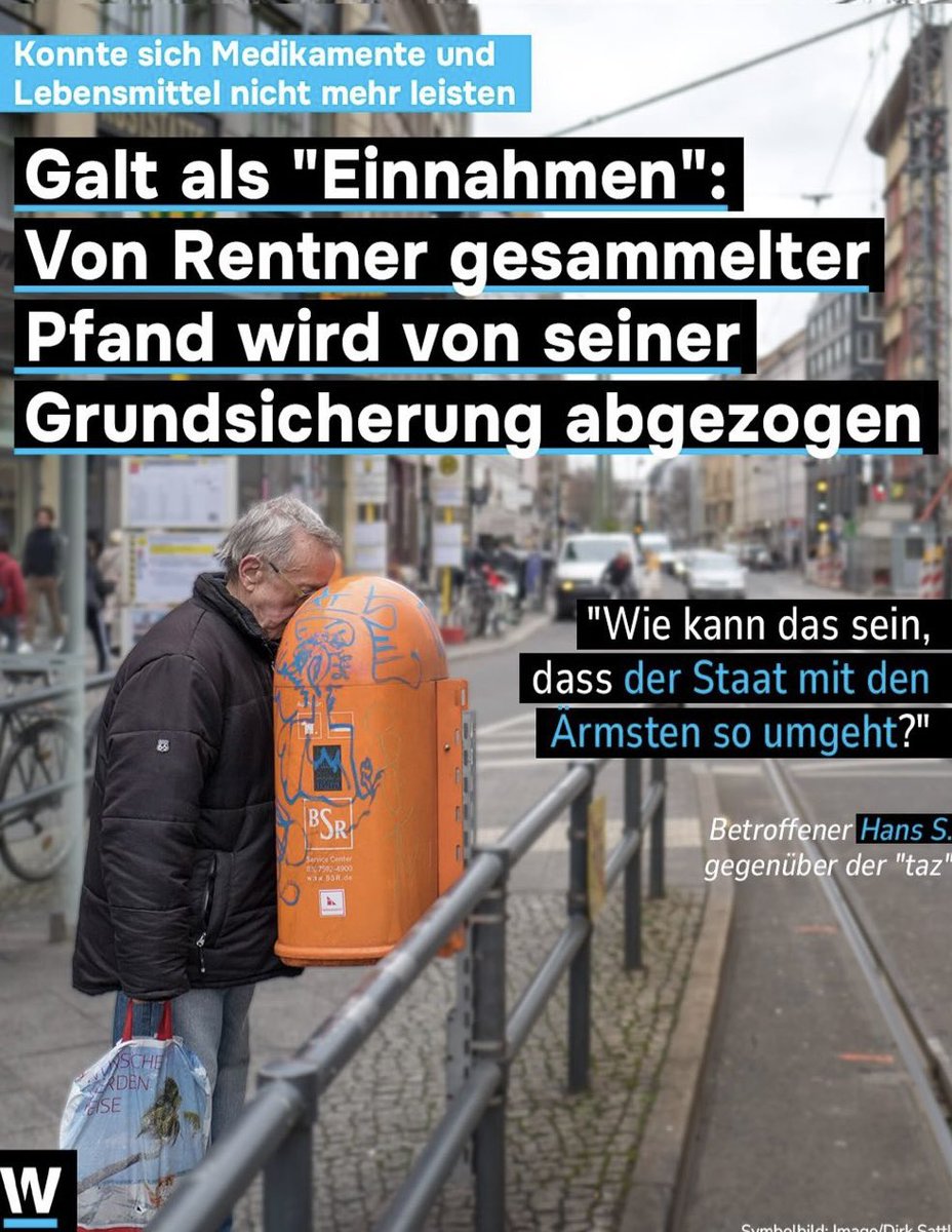 ainyrockstar's tweet image. Deutschland ist, wo Rentnern Geld vom Pfandflaschensammeln auf die Grundsicherung angerechnet wird, während andere 100.000  „Hochzeitsgeld“ in Schließfächern bunkern.