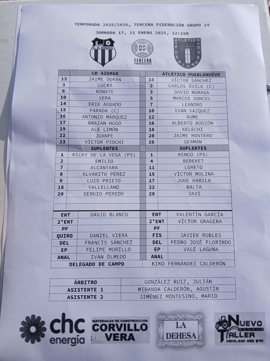 ⚽️Con la novedad del presidente David Blanco en el banquillo, <a href="/cdazuaga/">CD Azuaga</a> busca revertir la mala racha ante un <a href="/AtcoPueblonuevo/">Atlético Pueblonuevo</a> que necesita puntuar para salir del descenso 

📻Síguelo en Canal Extremadura Radio, Twich y <a href="/enjuegoCEX/">Extremadura en Juego</a>‼️