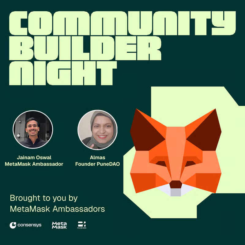 shreyctrl's tweet photo. # @MetaMask Community Builder Night × @pune_dao - India Edition: The first Web3 community meetup of 2026 in Pune! 🦊

Kicking off 2026 with new potential & possibilities! Attending this event yesterday was like revisiting the basics of blockchain to discussing advanced web3 concepts; Totally amazing! 🚀

It is always fun to meet & interact with like-minded builders; Thanks for giving me the chance to introduce myself and share my journey during the meetup! 🎤

The sessions were incredibly interactive with great Q&A rounds covering everything about Web3, Blockchain & Crypto; Huge thanks to @jagtap_shlok, @VishnuKorde, & @KuntalBarhate for the insightful sessions & for answering all our questions! 👍

Special shoutout to @Consensys, @MetaMaskDev, @pune_dao, @Jainam1811, @titaniumals, @francescoswiss, & @spaceroo83 for organising & managing such an amazing event! I look forward to participating in more meetups like this! 👏

Also had a great time with my friends & teammates Kunal Lokhande, Navnath Sagar, Shrimay Raut & Tanish Patil, & my favourite juniors Ruturaj Mulik, Tanmay Musale, Aadnyeya Deore, Avesh Bhoite, Pranav Patil, Siddhant Pawar, Om Mane, Tanishq Sonawane, & Prathamesh Sonawane! 🤝

This is just the beginning... This year's calendar is packed with action! See y'all soon! 🗓️

#Peace! ✌️☮️🕊️

#MetaMask #CommunityBuilderNight #PuneDAO #IndiaEdition #MetaMaskCommunityBuilderNight #Pune #Maharashtra #India #web3 #BlockchainTechnology #Blockchain #Technology #cryptocurrency #crypto #Ethereum #ETH #Blockchainer #Blockchainers #shreyweb3 #shreyctrl