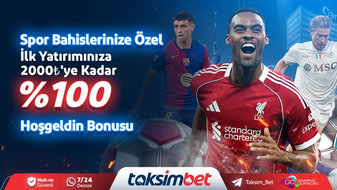 TaksimBet__'s tweet photo. 🔔  #TaksimBet' ten Hoş Geldin Hediyesi 💵

⚽️ Spor Bahislerinize Özel İlk Yatırımınıza 2.000₺ 'ye Kadar %100 Hoş Geldin Bonusu‼️

���️ Promosyon Detayları ve Daha Fazlası İçin Tıkla (https://t.co/tWAvXognn0) ⚡️ https://t.co/zEhnMdEljE