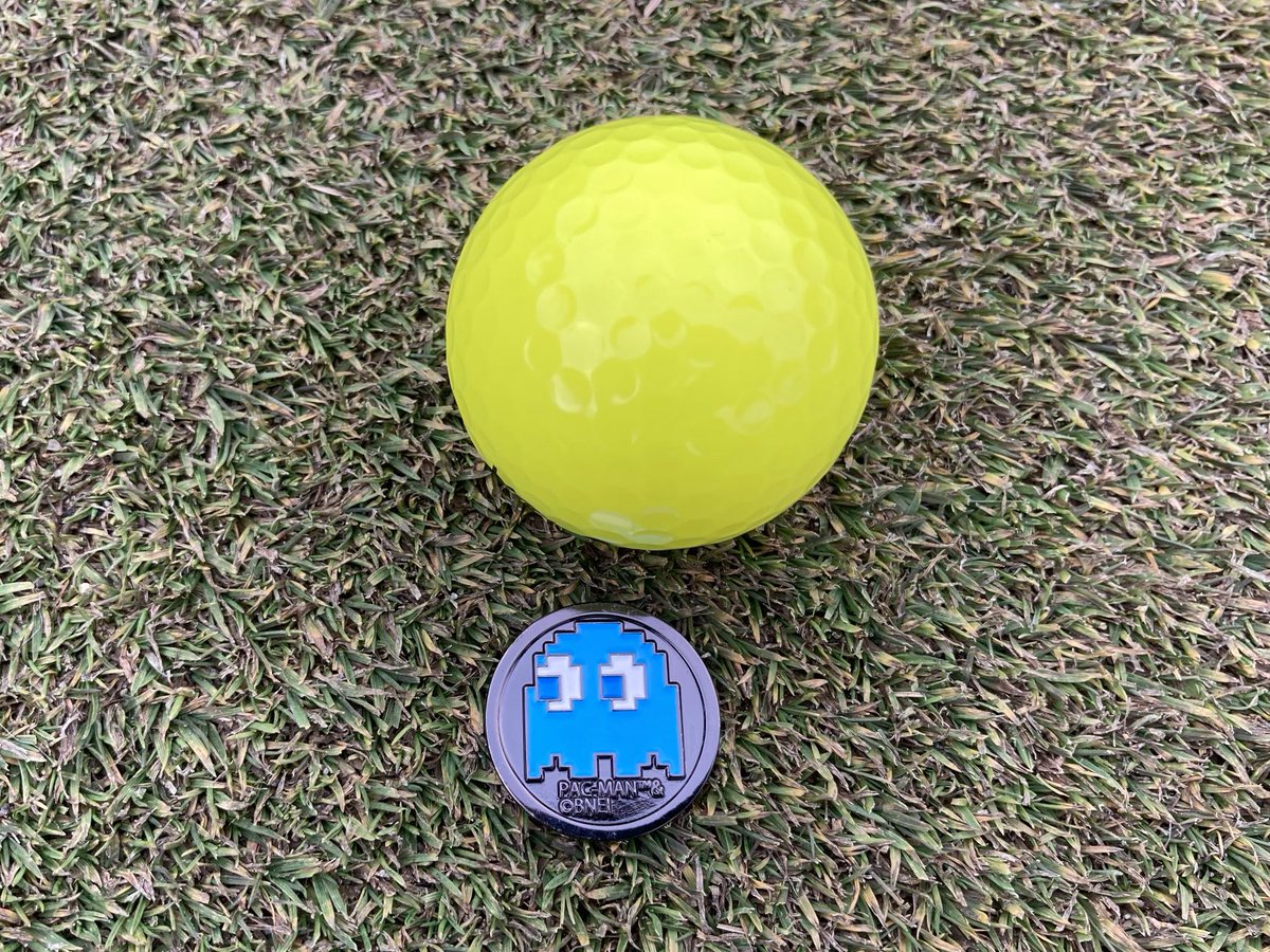 パックマン　ゴルフボール 後輩達とゴルフ🏌️‍♂️ 途中から風強過ぎて、ボール何個無くしただろ