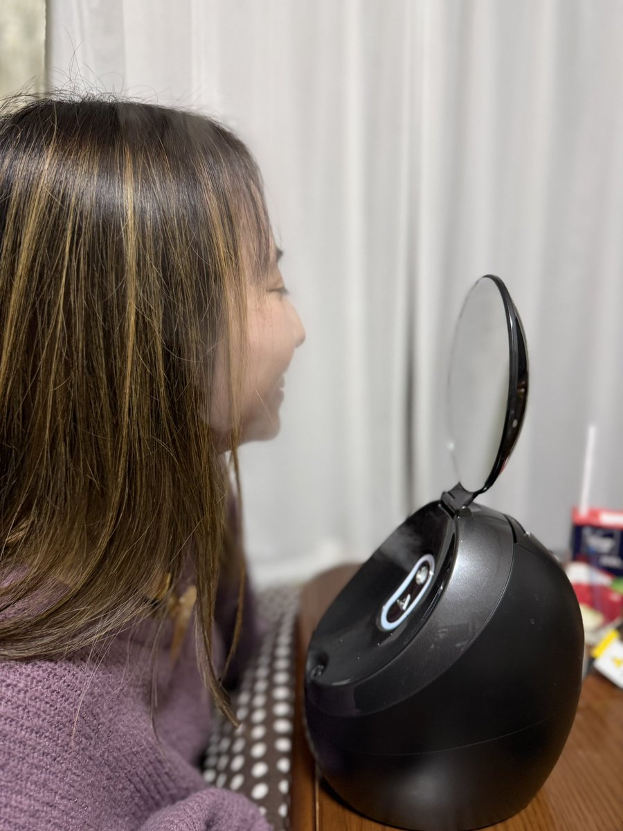 実家でスチーマーで遊んでる