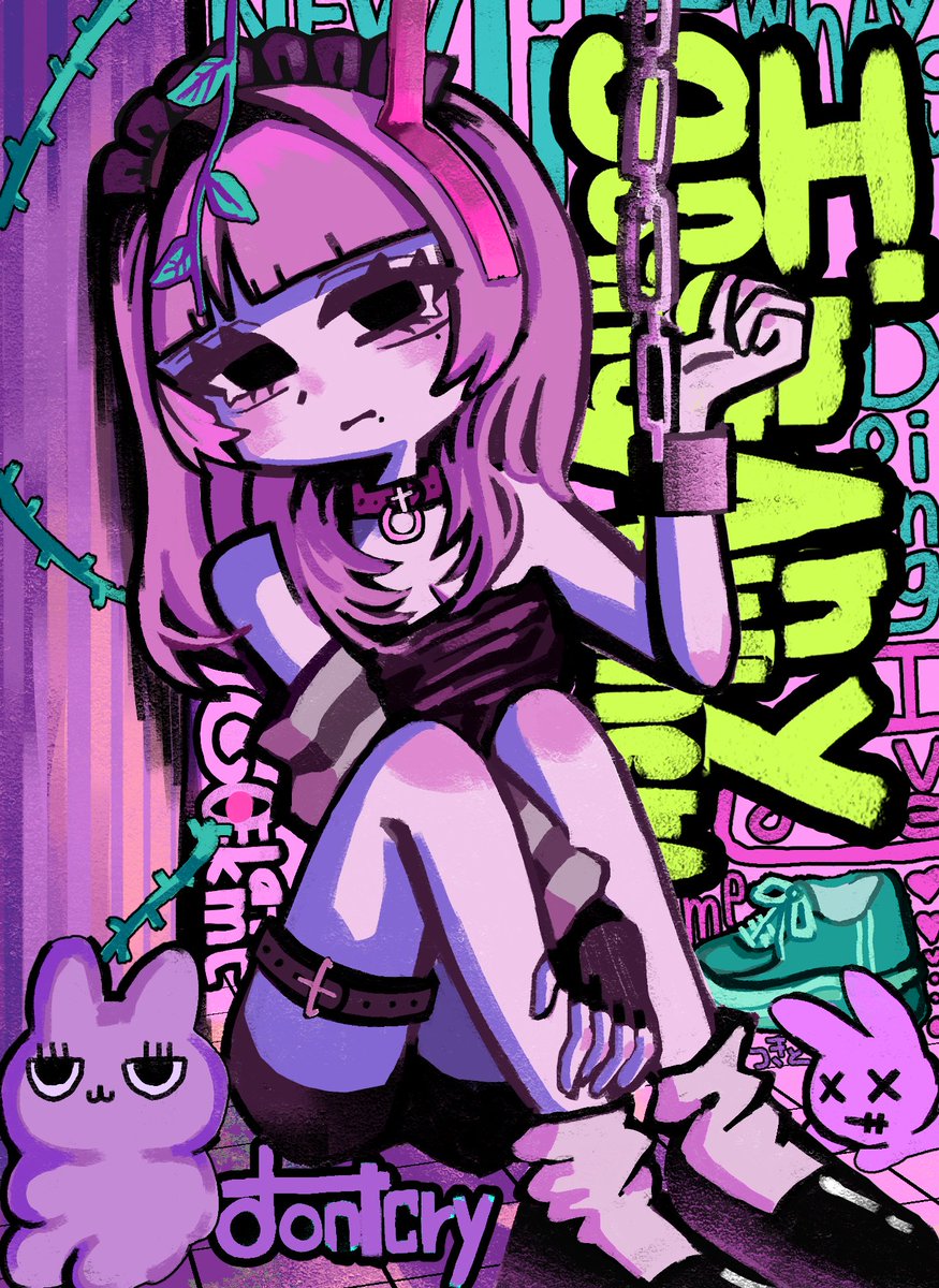 ここにいるよ🩷
 #イラスト