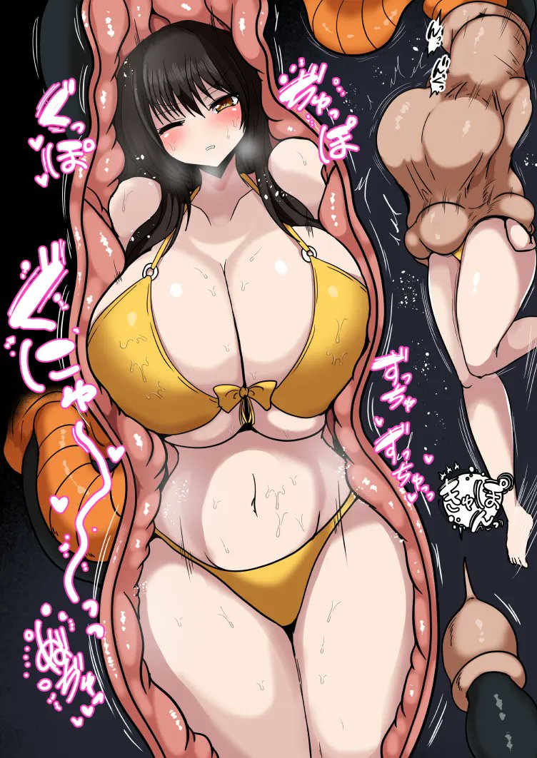 過去作掲載失礼します。
丸呑み、セル尻尾、デカパイ、黄色ビキニ
僕の好きなモノばかりが詰まったお気に入り絵です。 