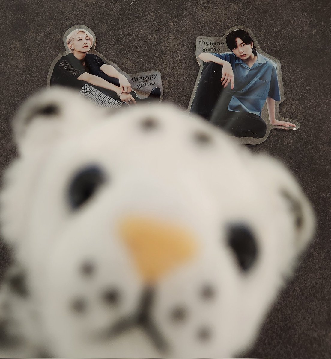 しずみなと自撮りするホワイトタイガーちゃん♡ (聖地巡礼したお友達に