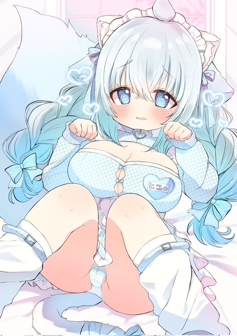 猫耳ジャージメイドきつねちゃん🧊🧊
Skebリクエストありがとうございました︎🤍 