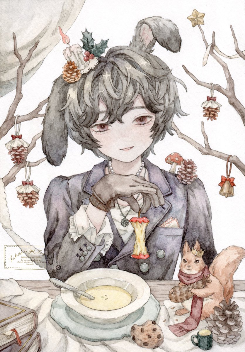#三連休はフォロワーさんが増えるらしい
水彩で描いてます!