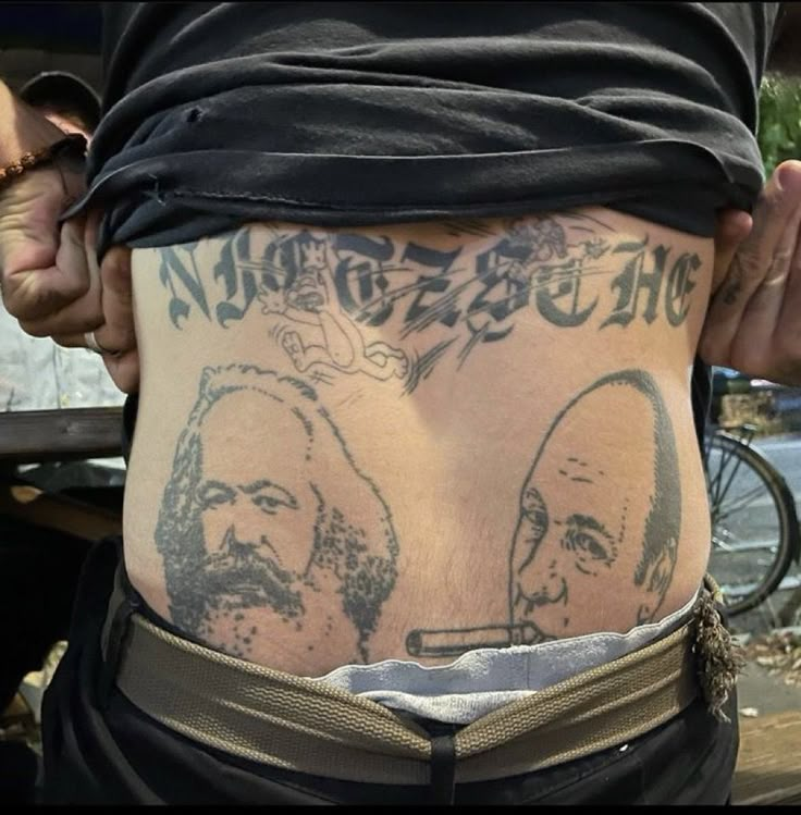 Tattoo: Karl Marx &amp; Tony Soprano