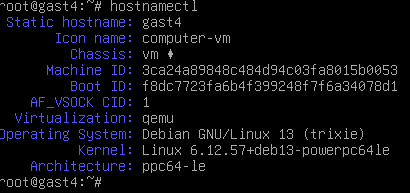 checking out Linux on #ppc64l via #qemu : #fedora #debian #opensuse. Checked #x86 and #arm64 #kvm as host - both are equally painful slow